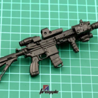 1:6 Scale Weapon Model Assembly Assault rifle Gun 4D Black HK416 For 12" Figure