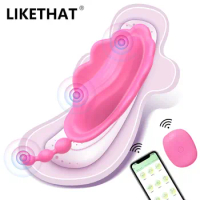 Bluetooth Butterfly Wearable Vibrator for Women Female Wireless APP Remote Control Vibrating Panties Dildo Sex toys for Couple