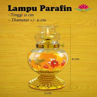 Tempat Lampu Minyak Parafin / Tempat Minyak Sembahyang Gambar Teratai