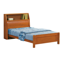 柏蒂家居-米堤3.5尺實木單人床組(床頭箱+床底/不含床墊)
