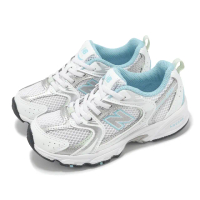 【NEW BALANCE】童鞋 530 寬楦 白 鉻藍 中童 小朋友 休閒鞋 運動鞋 復古 NB(PZ530GB-W)