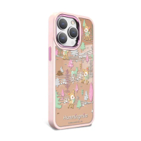 【apbs】三麗鷗 iPhone15/14 軍規合金鏡頭框鏡面手機殼-哈妮鹿五線譜(15ProMax/15Plus/14ProMax/14Plus)