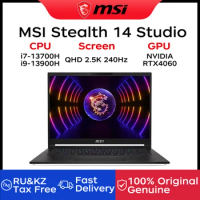 MSI Stealth 14 Studio Gaming Laptop 14 Inch QHD 2.5K 240Hz IPS Screen Notebook i9-13900H DDR5 16GB 1TB RTX4060 Gaming Computer
