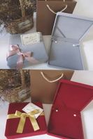 珍珠項鏈盒子高檔絨布大號珠寶首飾盒蝴蝶結禮品盒套裝精品