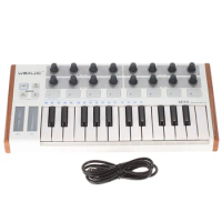 WORLDE MIDI Controller New Ultra-Portable 25-Key Musical Keyboard Synthesizer Piano Keyboards Two Types of Support Midi Keyboard