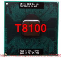 Original Ln Core 2 Duo T8100 CPU (แคช3M,2.10 GHz, 800 MHz FSB, Dual-Core) สำหรับ GM45 PM45แล็ปท็อปโปรเซสเซอร์จัดส่งฟรี