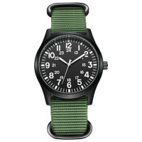 Air Force Field Watch Fabric Strap 24 Hours Display Japan Movement 42mm Dial