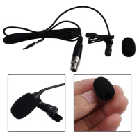 Mini Lavalier Lapel Clip Mic 4 Pin Mini XLR Plug For Shure Wireless System Black Omnidirectional Audio Technica Mic Microphone