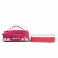 Tas bekal makan kotak makan lunch fit - Pink