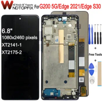 6.8" For Motorola Moto G200 5G LCD Display Touch Screen Digiziter Assembly Edge S30 Display For Motorola Edge 2021 LCD Screen