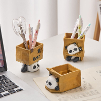 筆筒 可愛創意熊貓筆筒學習收納書桌裝飾簡潔擺件多功能家居宿舍書房