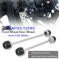 For YAMAHA YZF-R3 YZFR3 YZF R3 MT 03 MT-03 MT03 Motorcycle Accessories Front &amp; Rear Axle Fork Crash Sliders Wheel Protector