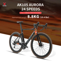 SAVA new bike AK105 AURORA carbon fiber road bike 700C carbon wheel racing bike 24-speed road bike adult road bike