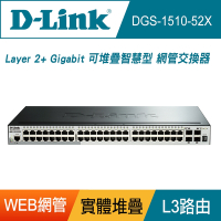 D-Link友訊 DGS-1510-52X_52埠可堆疊智慧型 網管交換器