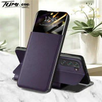 Smart Flip Leather Case for Samsung Galaxy S22 Ultra 5G S21 S20 FE S10 Plus S9 S8 S7 Edge Note 20 10 Lite Pro 9 8 Phone Cover