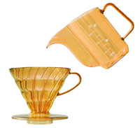 金時代書香咖啡 HARIO V60 02樹脂濾杯壺組 蜂蜜黃 V60-VD-02-THY-A