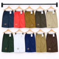 CELANA PENDEK PRIA FIT / CELANA HAWAI (UNISEX) POLOS BAHAN 100% KATUN 3/4 & XXL - JUMBO 2XL Krem