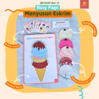 pretend play membuat eskrim (menyusun pola eskrim)