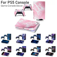 2 in 1 Full Set Sticker For PS5 Disk Console Skin Decal Cover Protective Film Compatible with for Playstation5 Decoration