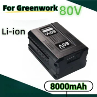 80V 80000mAh Li-Ion Rechargeable Battery For Greenworks Power Tool Battery Compatible GBA80250 GBA80400 GBA80500