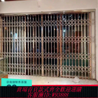 不鏽鋼門 【99%好評率】拉閘304/201不銹鋼拉閘門防盜網陽臺推拉伸縮拉閘門手動不銹鋼門