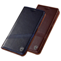 Genuine Leather Magnetic Holster Cover Case Card Pocket For Xiaomi Redmi K40 Pro/Xiaomi Redmi K40 Phone Cases Stand Funda Coque