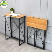 Simple Folding Table Standing Table Desk Standing Work Table Computer Desk Portable Home Writing Desk for Notebook Furniture