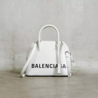 BALENCIAGA Tas BALENCIAGA VILLE SHW WHITE TOP HANDLE BAG SMALL 100% ORIGINAL