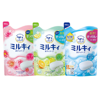 日本牛乳石鹼 COW 牛乳精華沐浴乳400ml 補充包 柚子果香/玫瑰花香/清新皂香