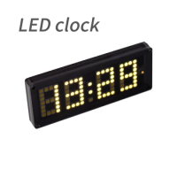 USB clock Dot matrix LED combination clock Temperature time voltage Car DIY Temperature measurement