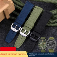 For Citizen Tissot Hamilton TIMEX SEIKO Quick release watch strap 22mm canvas Genuine leather watchband for men accessories