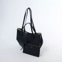 Polene Tas POLENE CYME BLACK TOTE BAG WITH POUCH MINI 100% ORIGINAL