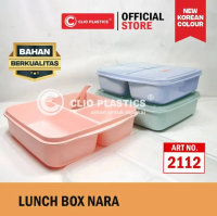 Lunch Box Clio Nara isi 2Pcs Tempat Makan Clio Wadah Bekal Sekolah Plastik Premium terjangkau Kitche