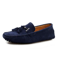 Size37-49 Men Casual Shoes Women Cow Leather Loafer All Season Big Size Men Shoes Fringe Driver Loafer