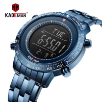 2020 KADEMAN Men Clock Gold Watch Mens LED Digital Display Sport Wristwatch Quartz Waterproof Military Watches Relogio Masculino