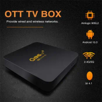 TV Box 4K Ultra HD Android TV Android 10.0 2.4G 1.5 GHz A53 8GB Q96 L2 Network WIFI Bluetoothe Smart TV Box Media Player