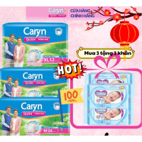Thùng 4 Bịch Tã Quần Caryn M16/L14/XL12 Hương Bạc Hà - Bỉm Tã Người Già - Tã Quần Cao Cấp ( ưu đãi m