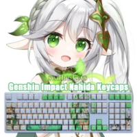 108 Keys Genshin Impact Nahida Keycaps OEM Profile PBT Sublimation Mechanical Keyboard Backlit Keycap Game Anime Keycap MX Swith