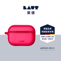 【LAUT 萊德】AirPods Pro 2 防摔防塵保護殼-霧紅(支援無線充電)