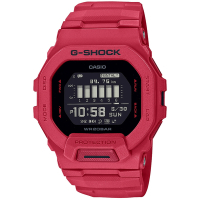 CASIO 卡西歐 G-SQUAD 搶眼運動追蹤數位手錶 送禮推薦-艷紅 GBD-200RD-4