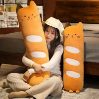 Funny 100cm Long Animals Plush Toy Stuffed Squishy Animal Bolster Pillow Cat Cylindrical Plushie Toy Sleeping Friend Best Gifts
