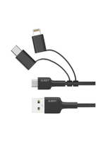สายชาร์จ 3 in 1 รองรับ iPhone, Android แบบ USB-C และ Micro USB รุ่น CB-BAL5 สีดำ