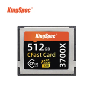 KingSpec C Fast Card CFast 2.0 512GB 256GB 1TB Memory Card 525MB/s Flash Card Memory Card For Full HD 3D 4K Video Camera