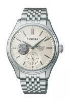 Seiko 精工 Presage 經典系列半鏤空「Shiroiro」鏤空設計不鏽鋼錶帶自動手錶 SPB469J1