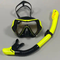 Adults Snorkeling Set Premium Snorkeling Gear Set for Adults Anti-fog Swim Goggles Panoramic View Dry Top Snorkel Ideal for Men