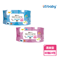 【US BABY 優生】清爽型柔濕巾80抽(24包)