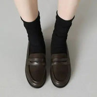 SAPPUN Carison Round Penny Loafers (2cm) - Loafers Wanita 38 BLACK