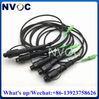 5Pcs IP68 Waterproof Corning HUAWEI Mini SC/APC 5/7/10M 5.0mm Black Cable to SCAPC OptiTap Fiber Optic Patch Jumper Connector
