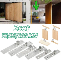 2Pcs 75/95/100MM Engsel Pivot 360 Engsel Putar Engsel Pivot Jendela Engsel 360 Derajat Stainless eng