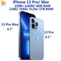 95% New Original Apple iPhone 13 Pro 6.1"/13 Pro Max 6.7" 5G 128G/256G/512G/1TB ROM Genuine OLED 12MP Face ID Unlocked
